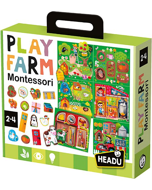 Headu Play Farm Montessori - Naturalist Intelligence - 6 Cards + 40 Tiles Board Games