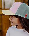 Hello Hossy Mini Poppy Hat - Pink, Yellow and Turquoise - Organic Cotton Sunhats
