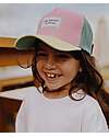 Hello Hossy Mini Poppy Hat - Pink, Yellow and Turquoise - Organic Cotton Sunhats
