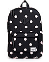 Herschel Supply Co. Heritage Youth Backpack 6 Years Old and Up - Black with Pink Polka Dot Backpack