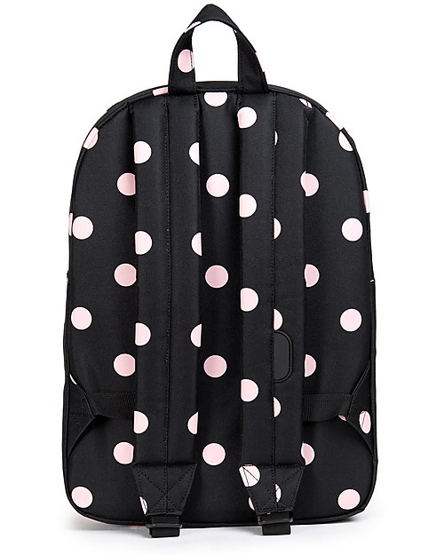 Herschel Supply Co. Heritage Youth Backpack 6 Years Old and Up - Black with Pink Polka Dot Backpack