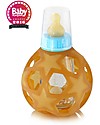 Hevea Blue 2 in 1 Baby Bottle and Toy Star Ball - 150 ml Glass Bottle + Natural Rubber Ball - Safe, nontoxic, ideal for little hands! Baby Bottles Accessories