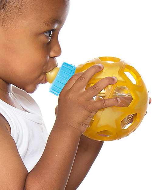 Hevea Blue 2 in 1 Baby Bottle and Toy Star Ball - 150 ml Glass Bottle + Natural Rubber Ball - Safe, nontoxic, ideal for little hands! Baby Bottles Accessories