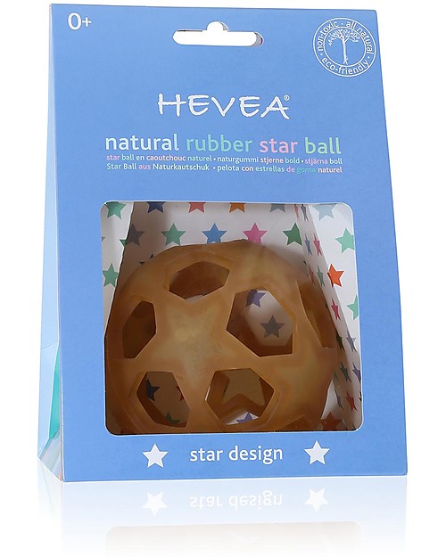 Hevea Natural Rubber Star Ball - Non-Toxic! Teethers