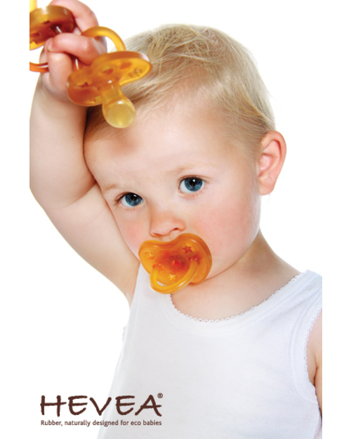 Hevea Natural Star Moon Pacifier/Soother (3-36 months) Large
