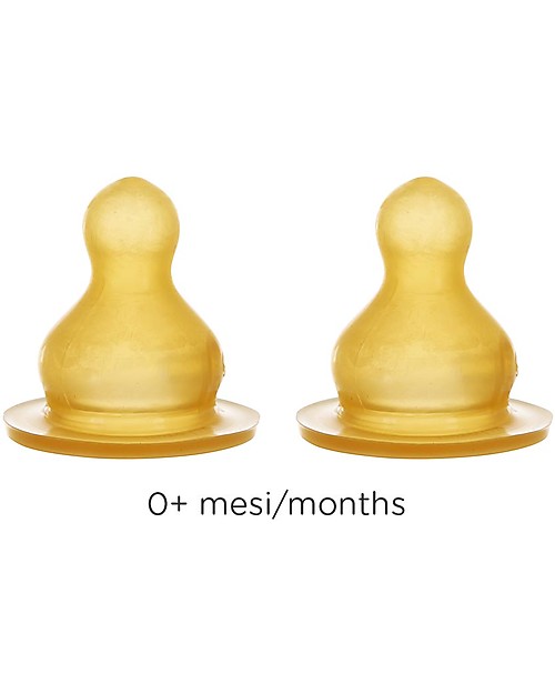 Hevea Set of 2 Teats - Slow - 0+ months Baby Bottles Accessories