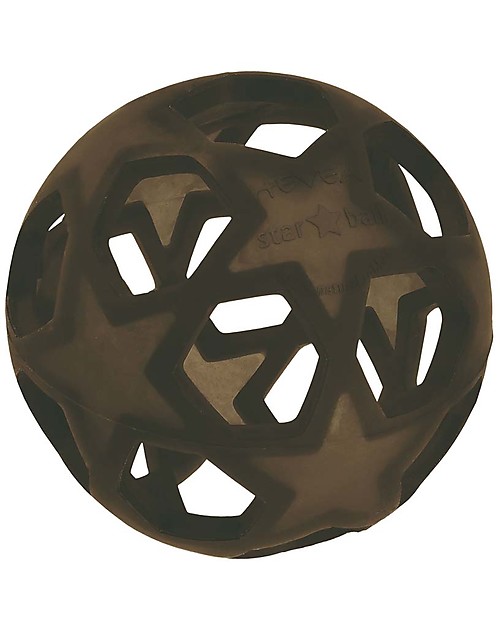 Hevea Star Ball - Dark Grey - Natural Rubber Star Ball - Non-Toxic! Teethers