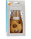 Hevea White 2 in 1 Baby Bottle and Toy Star Ball - 150 ml Glass Bottle + Natural Rubber Ball - Safe, nontoxic, ideal for little hands! Baby Bottles Accessories