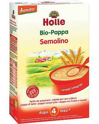 Holle Organic Semolina Porridge, 250 gr - After 4 months Baby Cereal