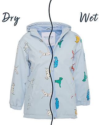 Holly & Beau Color Changing Waterproof Jacket - Dalmatian - Extra Soft and Breathable Waterproof