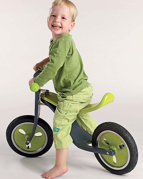 Hoppop Motta, Lime - Wooden Walker - Fun and Comfortable! Balance Bikes