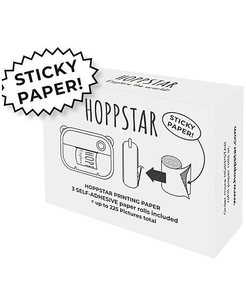 Hoppstar Set of 3 Rolls of Thermal Adhesive Photo Paper - for Artist Camera - 220 Photos! Cameras