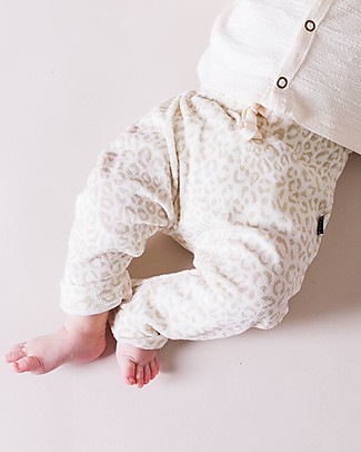 House of Jamie Baby Pants - Cream Leopard - Organic cotton Trousers