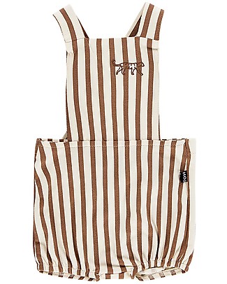 House of Jamie Baby Salopette - Toffee Stripes - Organic cotton Dungarees
