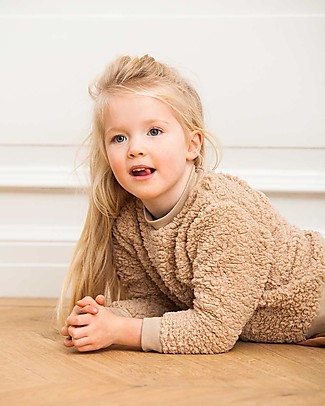 House of Jamie Crewneck Sweater - Oatmeal - Super Soft Teddy Fabric Jumpers