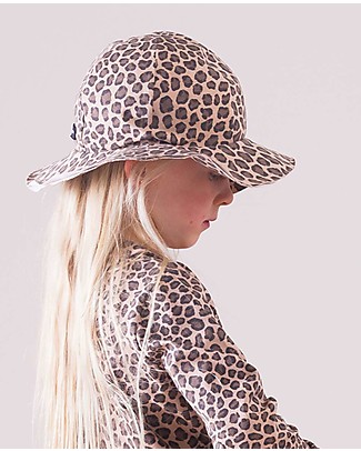 House of Jamie Girls Sun Hat - Caramel Leopard - Cotone bio Sunhats