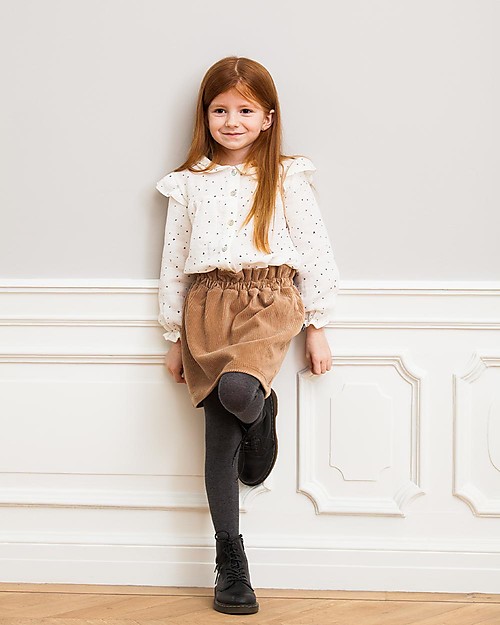 House of Jamie Paperbag Skirt - Biscuit - Cotton Velvet Skirts
