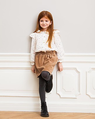 House of Jamie Paperbag Skirt - Biscuit - Cotton Velvet Skirts