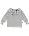 House of Jamie Pierrot Tee with Long Sleeve, Little Stripes - Organic Cotton Long Sleeves Tops