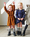 House of Jamie Puff Shoulder Dress, Stargazer (3-4 years) - Elasticated Organic Cotton Dresses_