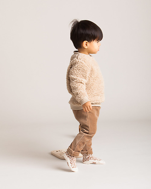House of Jamie Rib Baby Pants - Biscuit - Cotton Velvet Trousers