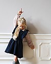 House of Jamie Ruffled Salopette Dress - Dark Blue - Organic Cotton Dresses_