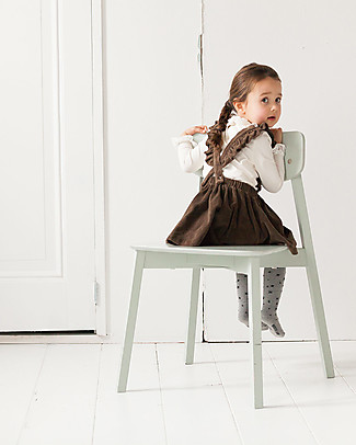House of Jamie Ruffled Salopette Dress - Smoked Choco - Cotton Velvet Dresses