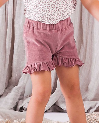 House of Jamie Ruffled Shorts - Orchid - Organic cotton terry Shorts
