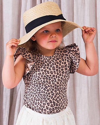 House of Jamie Ruffled Tee - Caramel Leopard T-Shirts And Vests