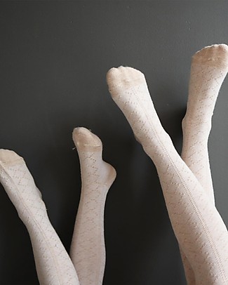 House of Jamie Tights Pelerine - Oatmeal - Geometric Pattern Tights