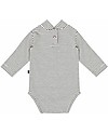 House of Jamie Turtleneck Bodysuit - Black/White Stripes - Elasticated Organic Cotton Long Sleeves Bodies
