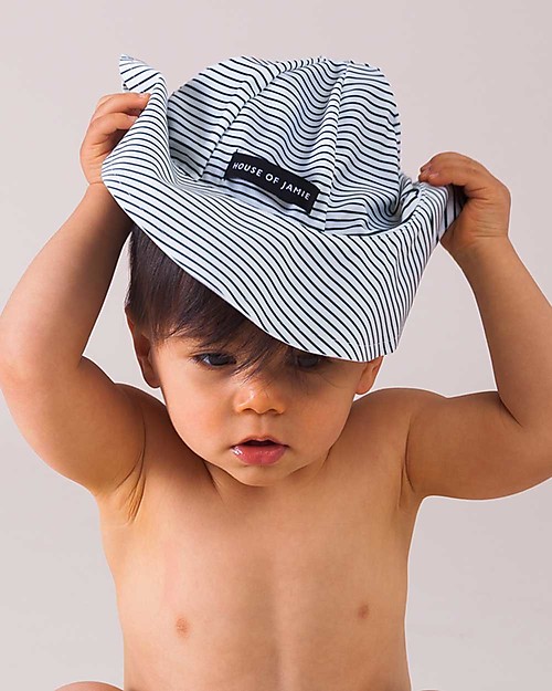 House of Jamie UV Swim Hat Little Stripes unisex bambini