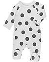 Huggee Footed Babygrow with Raglan Sleeve, Maxi Polka Dots - 100% Organic Cotton Babygrows