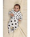 Huggee Footed Babygrow with Raglan Sleeve, Maxi Polka Dots - 100% Organic Cotton Babygrows