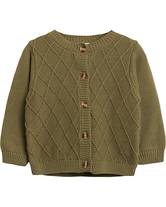 Hust&Claire Charlie Cardigan - Olivine - 100% organic cotton Cardigans