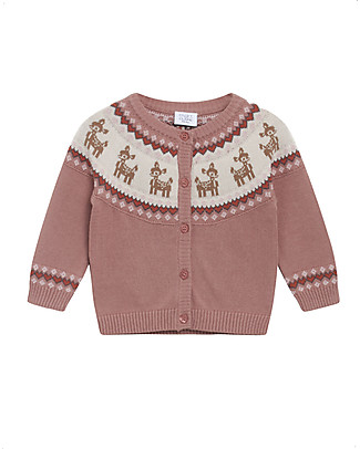 Hust&Claire Charme Cardigan - Burlwood - 100% Organic Cotton Cardigans