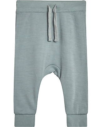 Hust&Claire Gaby Jogging Trousers, Jade Green - Wool and Viscose-Bamboo Blend Trousers
