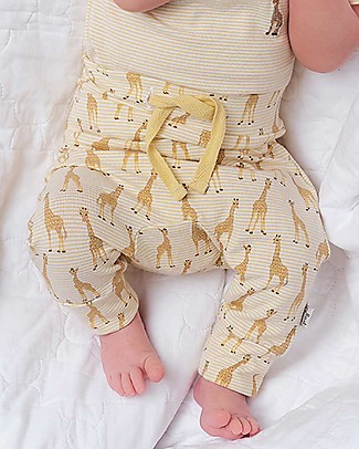Hust&Claire Levi Leggings - Straw - Elasticated organic cotton Leggings
