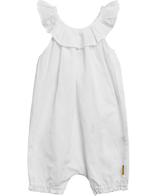 Hust&Claire Marguerite Romper - White Short Rompers