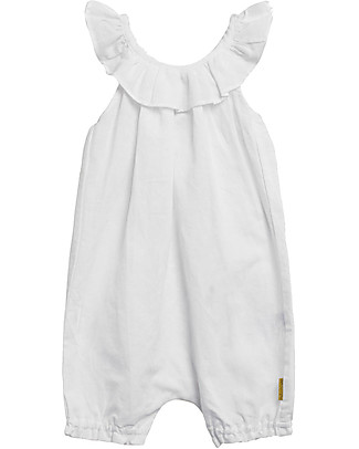 Hust&Claire Marguerite Romper - White Short Rompers