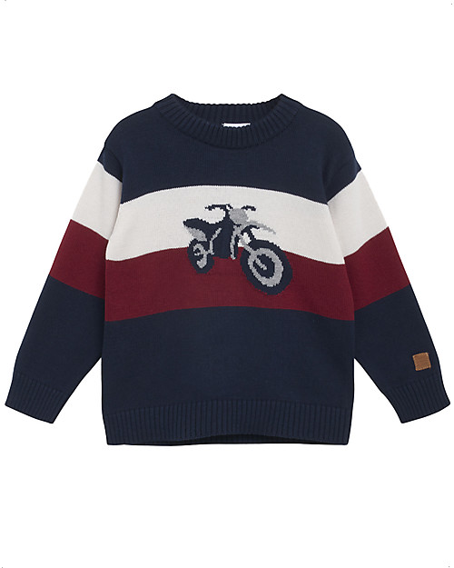 Hust&Claire Pullover Paw - Navy - Organic Cotton Jumpers