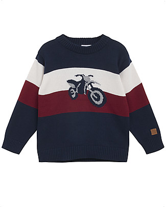 Hust&Claire Pullover Paw - Navy - Organic Cotton Jumpers