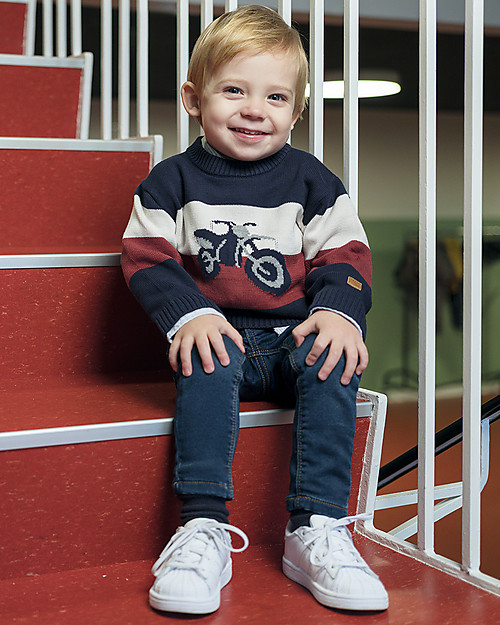 Hust&Claire Pullover Paw - Navy - Organic Cotton Jumpers