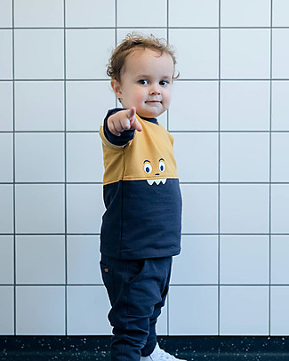 Hust&Claire Stan Sweatshirt - Blue and Yellow Sweatshirts