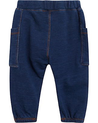 Hust&Claire Tom Jogging Trousers - Denim - Elasticated Organic Cotton Trousers