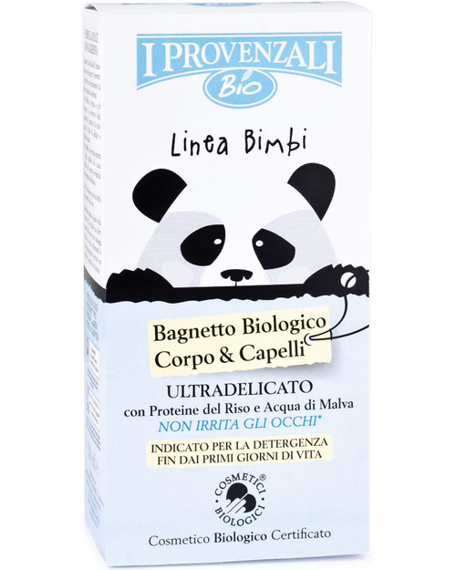 I Provenzali Organic Baby Bath for Skin & Hair - Ultra sensitive and No SLS, SLES, Parabens and OGM Baby Bath Wash and shampoo