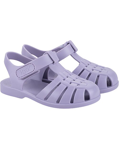Igor Velcro Sandals - Classic - Mauve - Recycled Rubber - Made in Spain Sandals