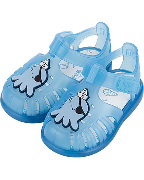 Igor Velcro Sandals - Tobby - Solid - Light Blue - Flexible and Resistant Sandals