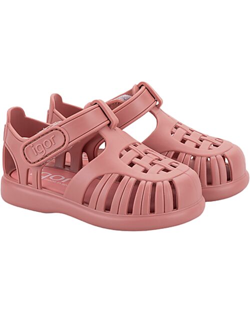 Igor Velcro Sandals - Tobby - Solid - Pink - Flexible and Resistant Sandals