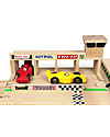 Ikonic Toys Wooden Race Track - Compatible with other brands’ tracks! Wooden Toy Cars, Trains & Trucks